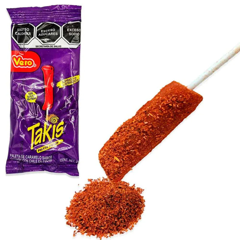 Vero Takis Fuego Chili Powder Mexican Lollipop - bag of 20 - Chile Mojo