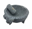 Molcajete mortar and pestle - natural Mexican volcanic stone with pig motif - Chile Mojo