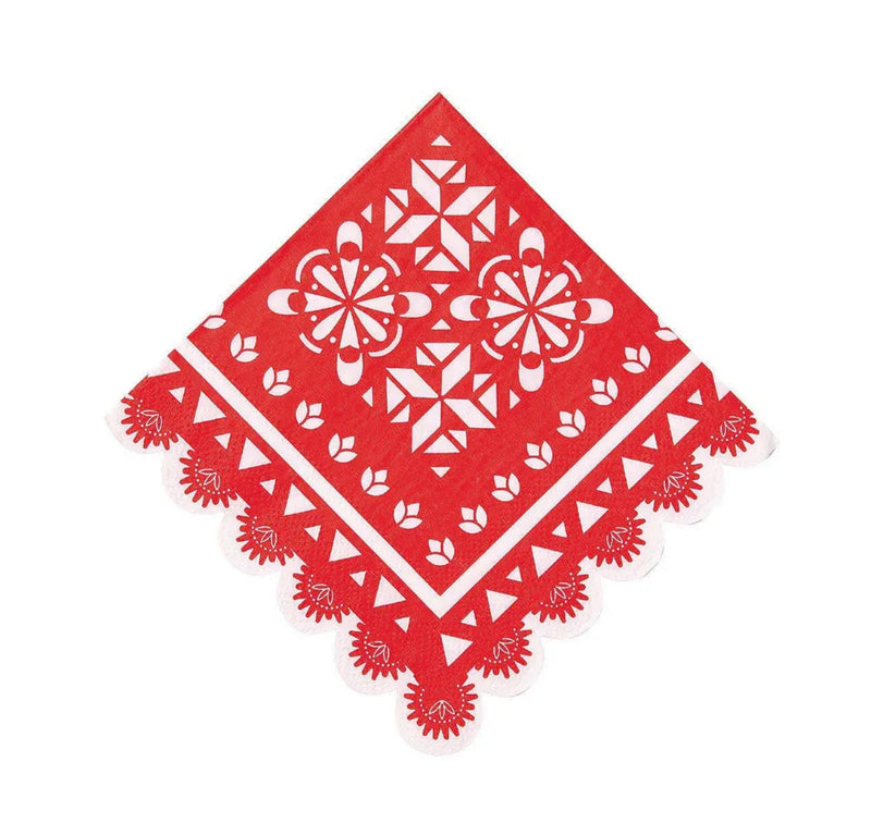 Papel Picado Banner Beverage Napkins - 16 pack - Chile Mojo