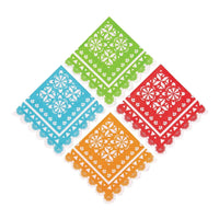Papel Picado Banner Beverage Napkins - 16 pack - Chile Mojo