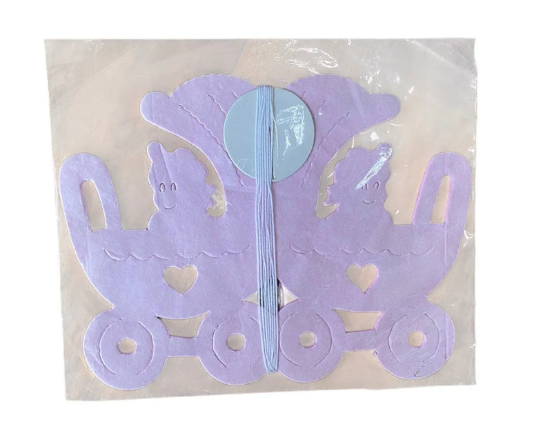 Papel Picado - accordian Baby Shower - pram - 23cm x 16cm - 7 ft - Chile Mojo