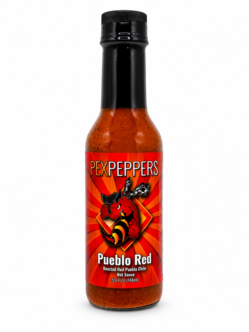 PexPeppers Pueblo Red Hot Sauce 5oz (148ml)