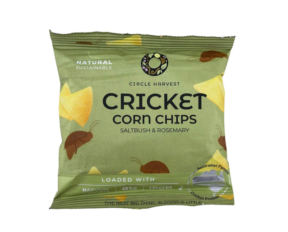 Cricket Corn Chips - Saltbush and Rosemary 50gm