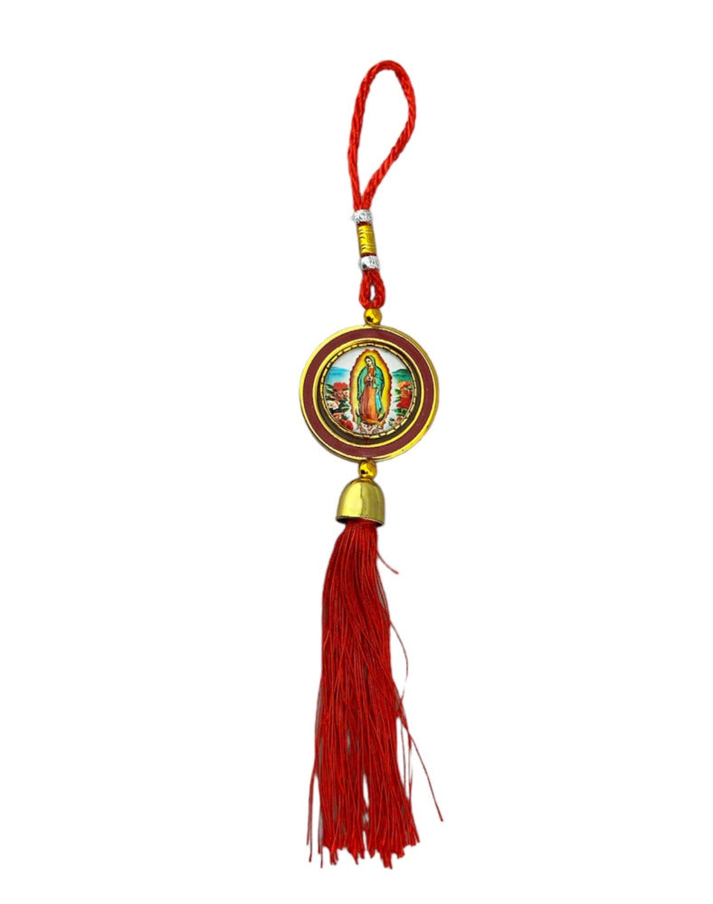 Guadalupe Car Pendant - with spinning centre