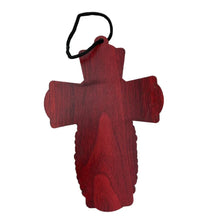 Guadalupe Car Pendant - wooden cross - Chile Mojo