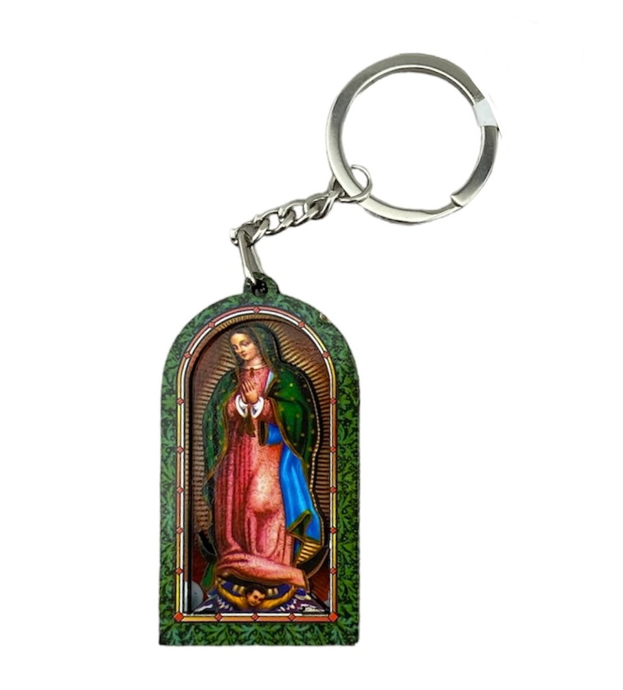 Guadalupe Wooden Key Chain