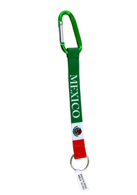 Mexican Flag Carabiner Key Ring - Chile Mojo