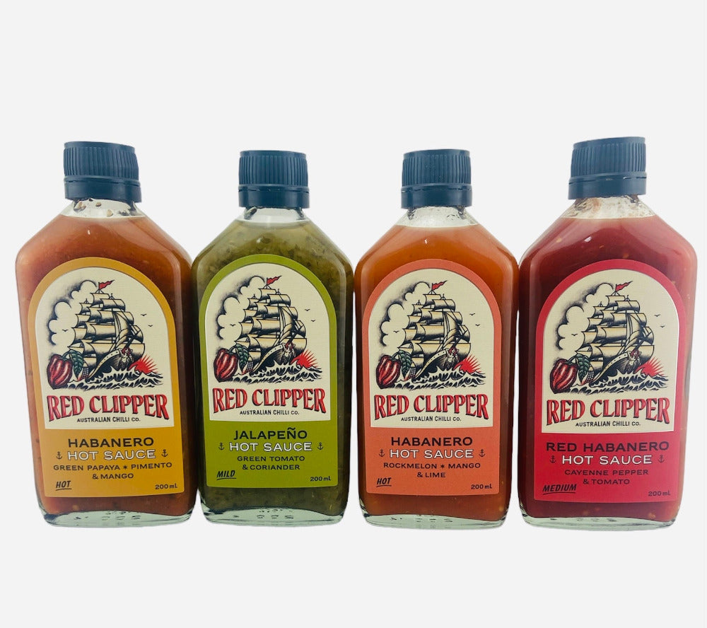 Red Clipper Hot Sauce - Set of 4