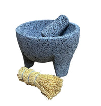 Molcajete mortar and pestle - natural Mexican volcanic stone - Chile Mojo