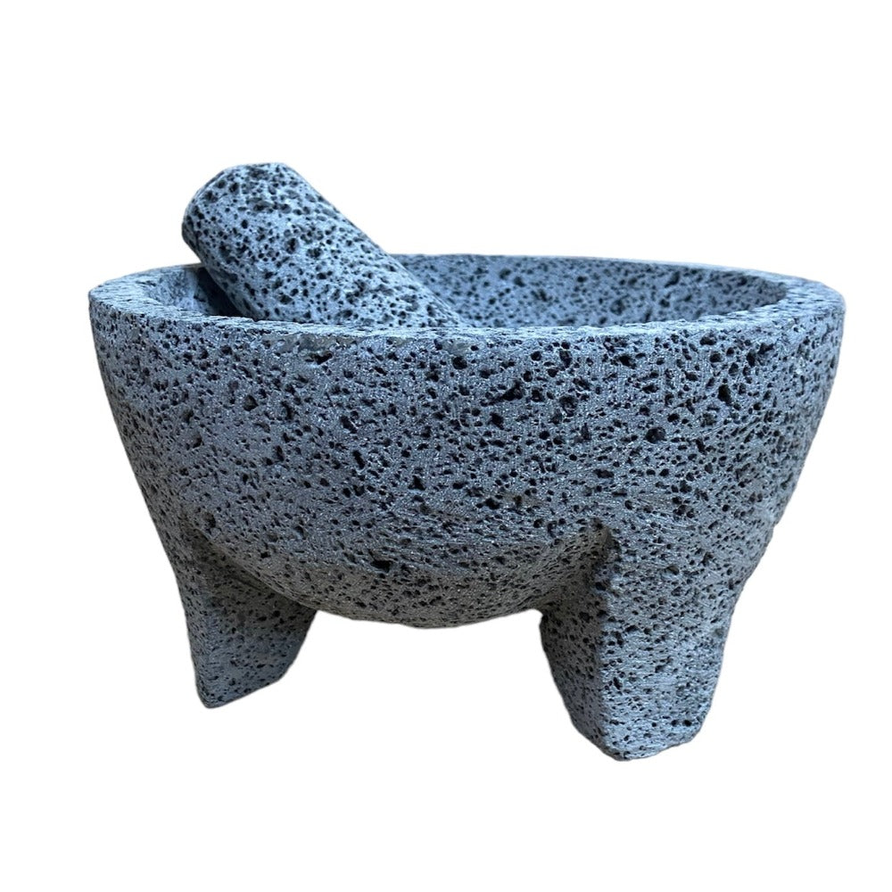 Molcajete mortar and pestle - natural Mexican volcanic stone