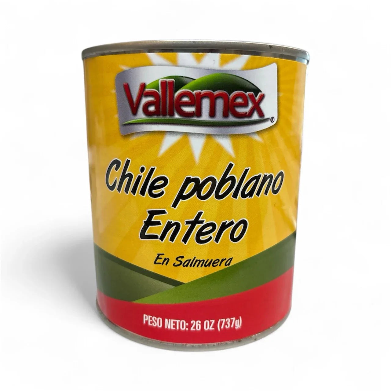 Vallemex whole Poblano Chiles canned 737gm - Chile Mojo