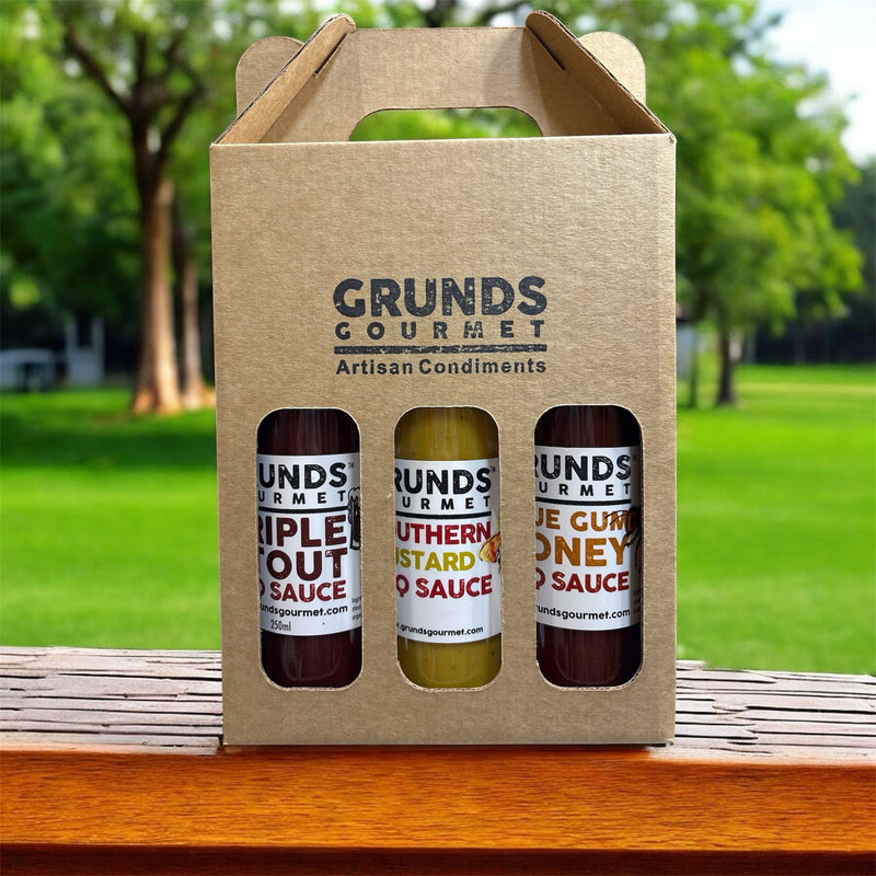 Grunds Gourmet BBQ Sauce Gift Pack (3 x 250ml)
