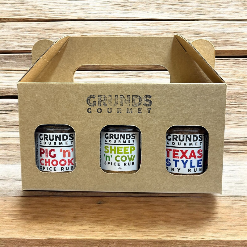 Grunds Gourmet Dry Rub Gift Pack 3 x 170gm
