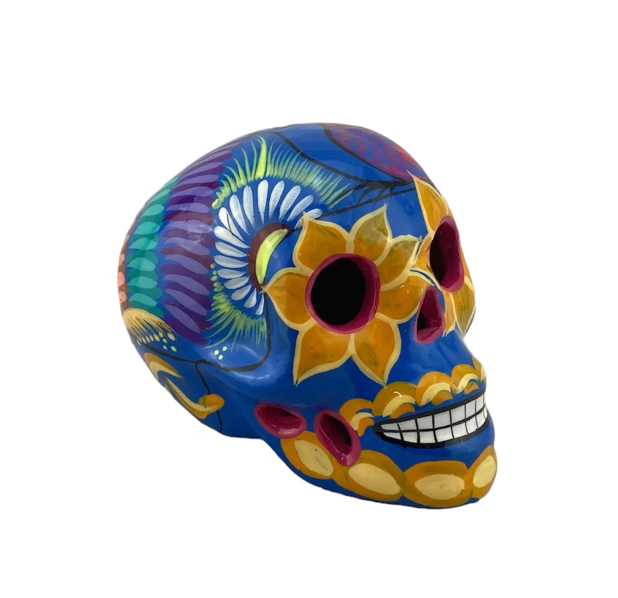 Calavera colored ceramic Skull Large 14cm-16cm - Chile Mojo
