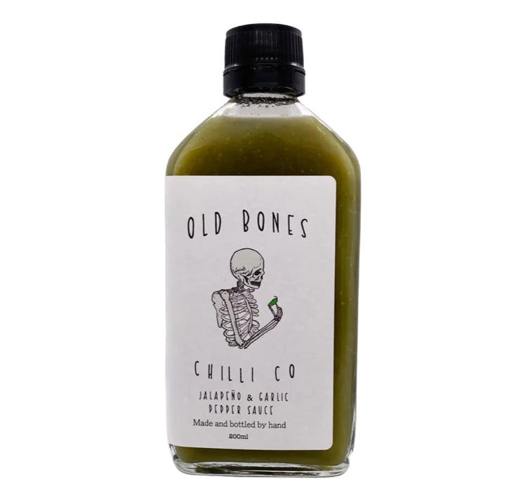 Old Bones Jalapeno and Garlic Chilli Sauce 200ml