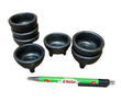 Black Molcajete-style Plastic Condiment Bowl - mini size - Chile Mojo