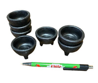 Black Molcajete-style Plastic Condiment Bowl - mini size - Chile Mojo