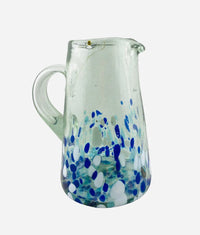 Handblown Glass Mexican Wide-base Pitcher - Chile Mojo