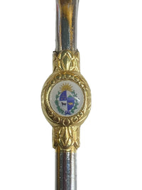 Yerba Mate 19cm drinking straw (Bombilla) with Emblem of Uruguay - Chile Mojo