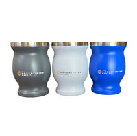 Yerba Mate Stainless Steel Gourd Kit - incl Bombilla Straw and Brush - Chile Mojo