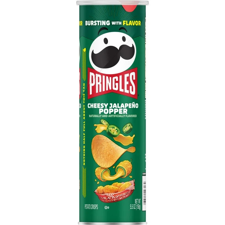 US Pringles Cheesy Jalapeno Popper Potato Chips 158g