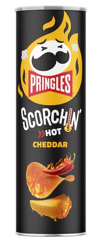 US Pringles Scorchin Hot Cheddar Potato Chips 158g - Chile Mojo
