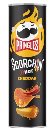 US Pringles Scorchin Hot Cheddar Potato Chips 158g - Chile Mojo