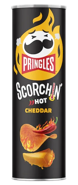 US Pringles Scorchin Hot Cheddar Potato Chips 158g - Chile Mojo