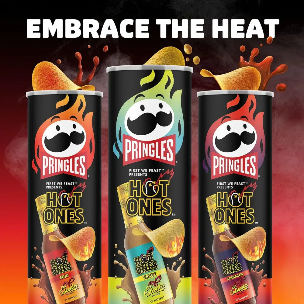 US Pringles The Hot Ones Los Calientes Verde flavour 158gm - Chile Mojo