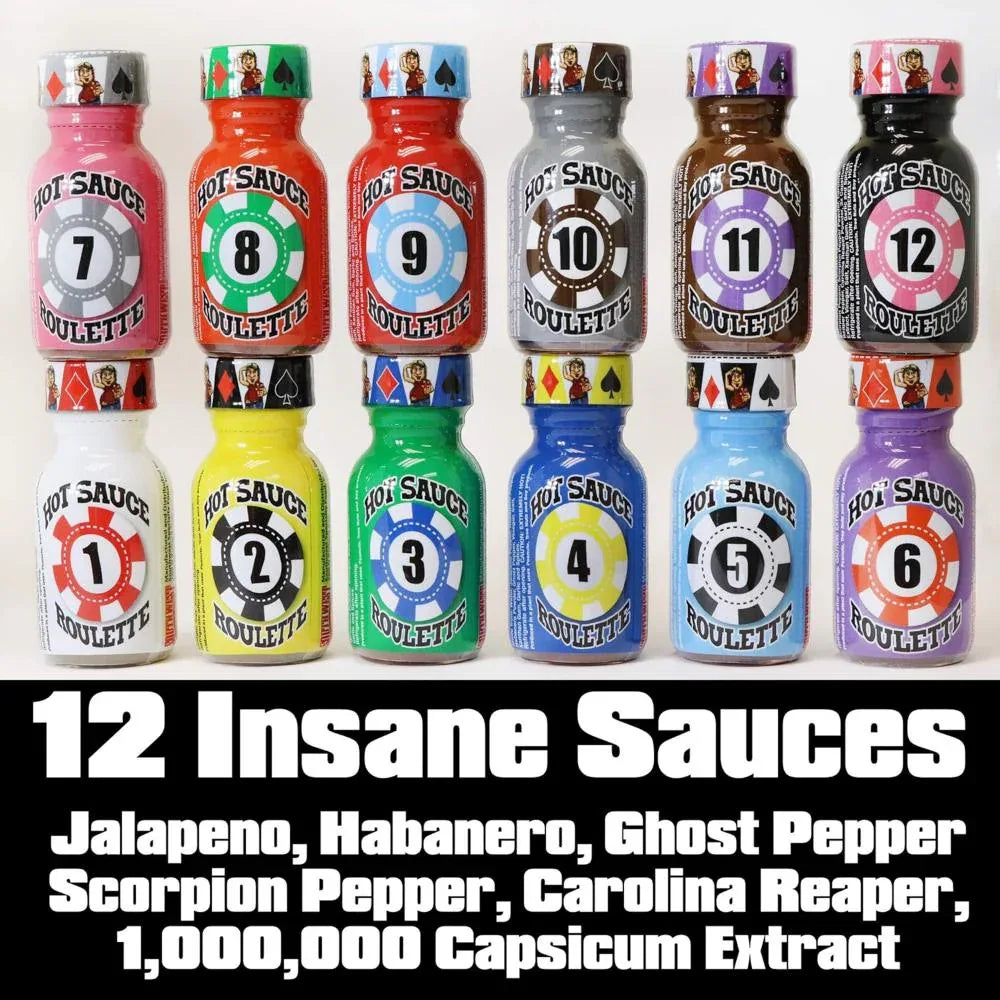 Pure Bred Idiot Hot Sauce Roulette Game - 12 sauce set - Chile Mojo