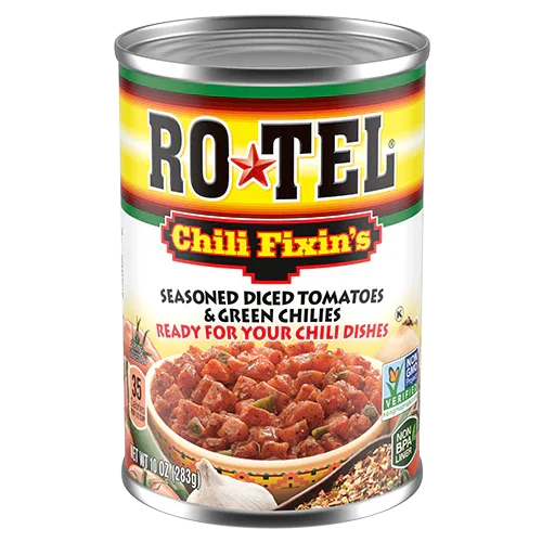 RoTel Chili Fixins - Seasoned Diced Tomatos w/Green Chile Lime and Cilantro 283gm (10oz) - Chile Mojo