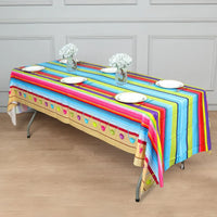 Serape Plastic Fiesta Table Cover (137cm x 274cm) - Chile Mojo