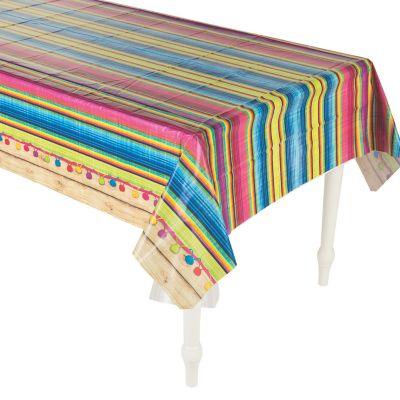 Serape Plastic Fiesta Table Cover (137cm x 274cm) - Chile Mojo