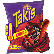 Takis Cobra Worcestershire Sauce Flavoured Tortilla Chips 92gm (3.25oz)
