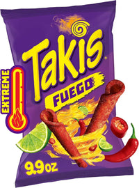 Takis Fuego Chili Pepper and Lime Tortilla Chips 280gm - BIG 9oz pack - Chile Mojo