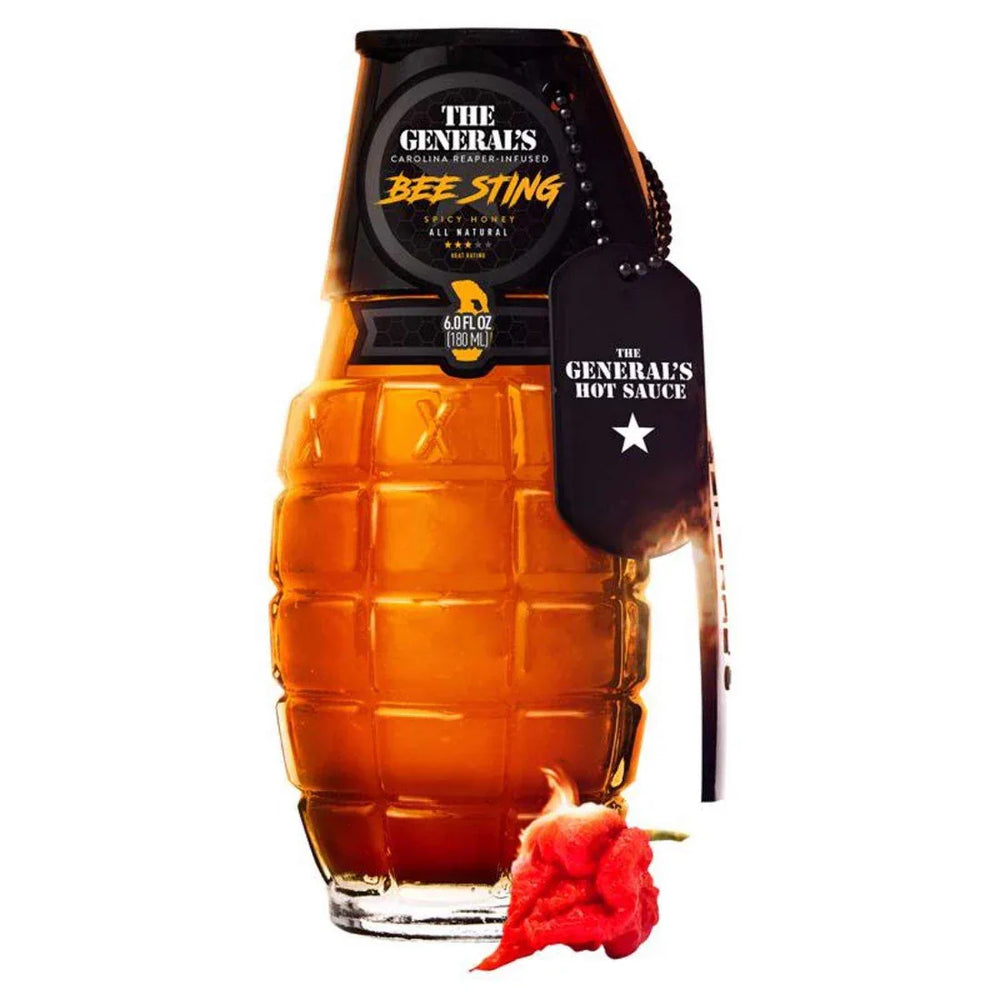 The Generals Grenade - Bee Sting Carolina Reaper Infused Honey 180ml (6oz) - Chile Mojo