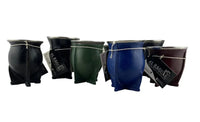 Natural Leather Metal Rimmed Yerba Mate Gourd - Chile Mojo