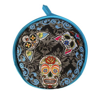 Tortilla Warmer - Day of the Dead Cat Dog and Skull - Chile Mojo