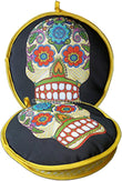 Tortilla Warmer - Day of the Dead Colourful Skull on Black - Chile Mojo