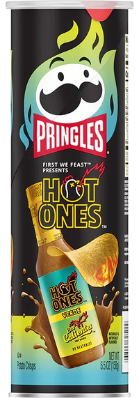 US Pringles The Hot Ones Los Calientes Verde flavour 158gm - Chile Mojo