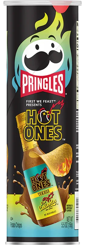 US Pringles The Hot Ones Los Calientes Verde flavour 158gm - Chile Mojo