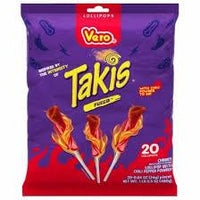 Vero Takis Fuego Chili Powder Mexican Lollipop - bag of 20 - Chile Mojo