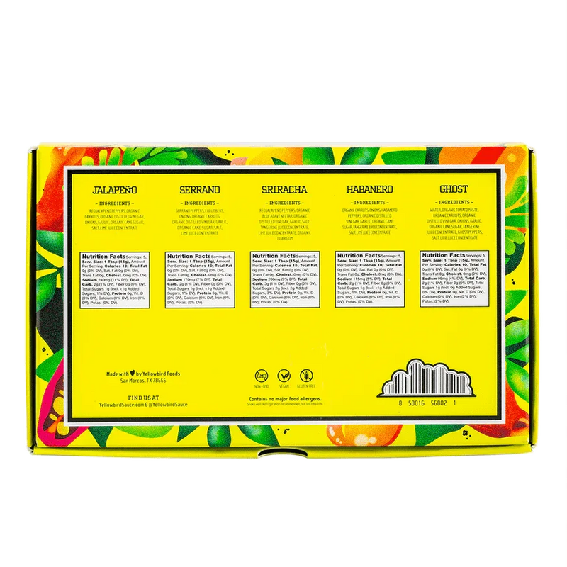 Yellowbird Mini Hot Sauce Sampler Set - 5-pack - Chile Mojo