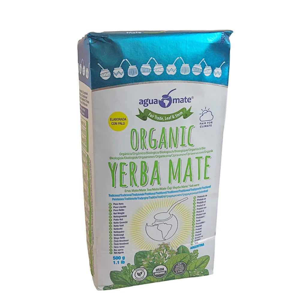 Yerba Mate 500gm Agua Mate Organic (con palo - sin humo) - Chile Mojo
