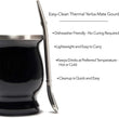 Yerba Mate Stainless Steel Gourd Kit - incl Bombilla Straw and Brush - Chile Mojo
