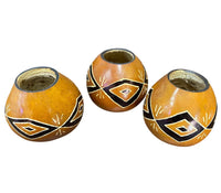 Yerba Mate Gourd natural geometric design - Chile Mojo