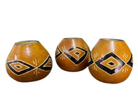 Yerba Mate Gourd natural geometric design - Chile Mojo