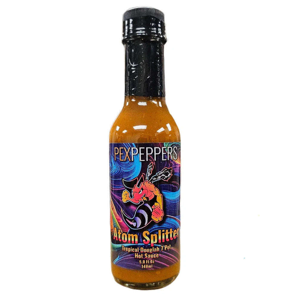 PexPeppers Atom Splitter Tropical Douglah Hot Sauce 5oz (148ml)
