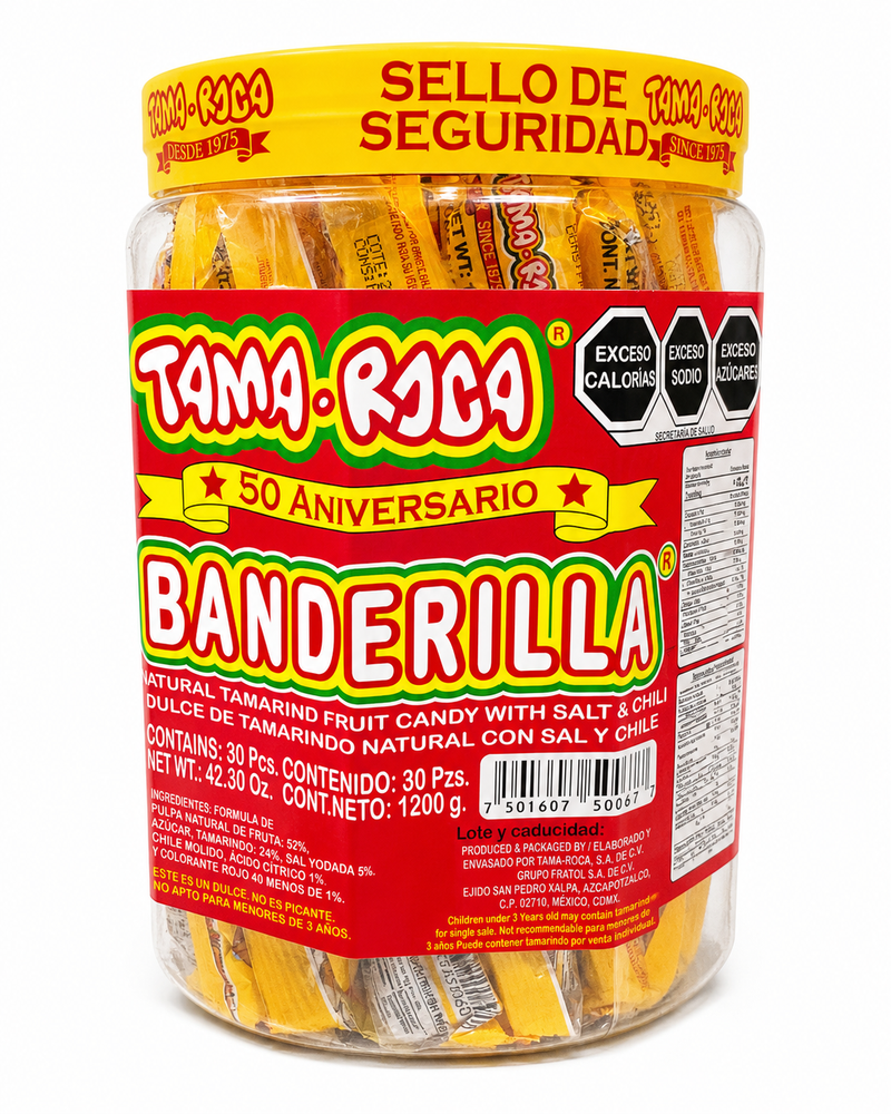 Tama-Roca Tamarind Banderilla Candy Straws - Mexican Candy