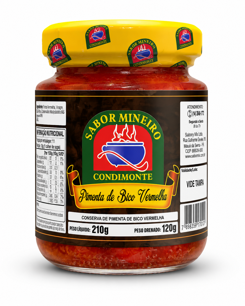 Sabor Mineiro Pimenta de Bico Vermelha (Red Little Beak Pepper) 210g